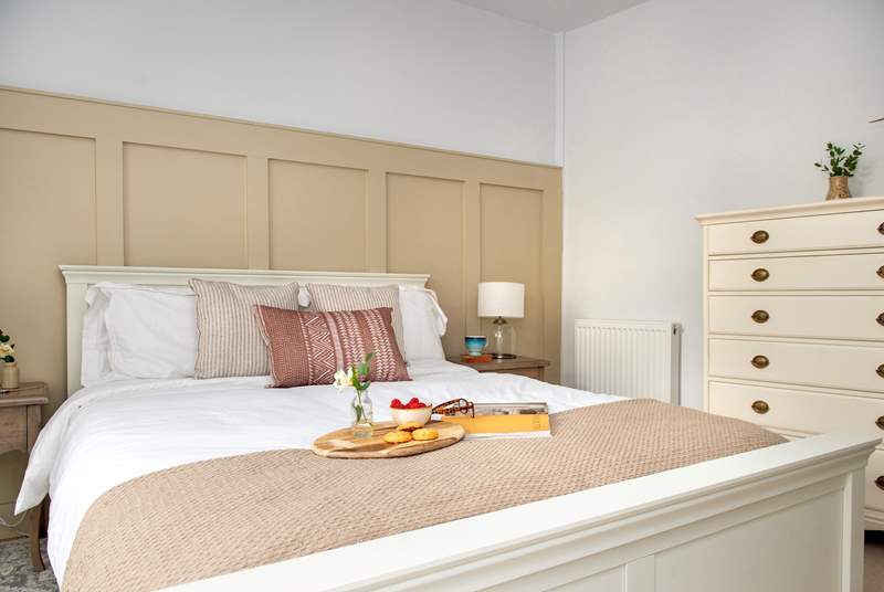 A super comfy king-size bed awaits in the ground floor bedroom.  