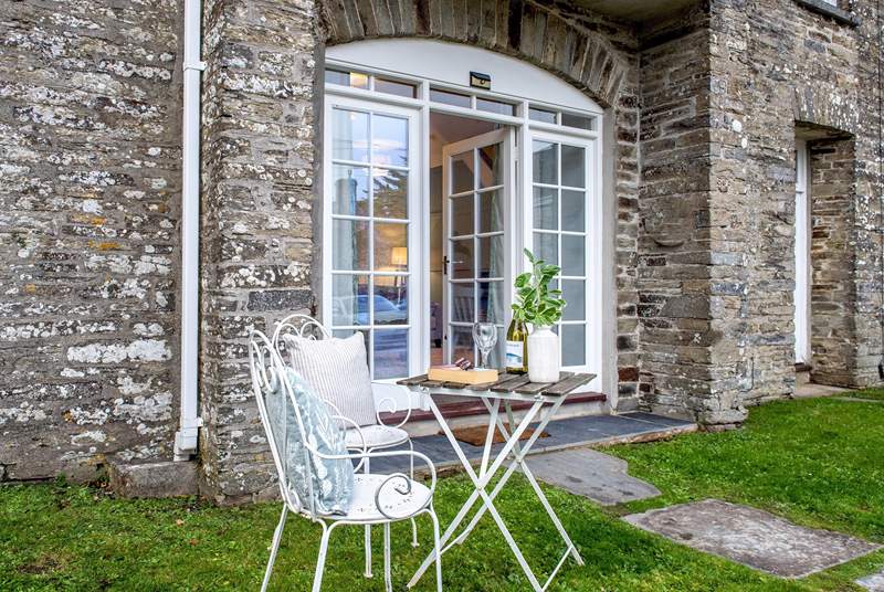 A lovely spot to sit out and enjoy the best of this Cornish cottage (please note that this area is open and shared). There's also a terrace at the back of the cottage, should you want more privacy.