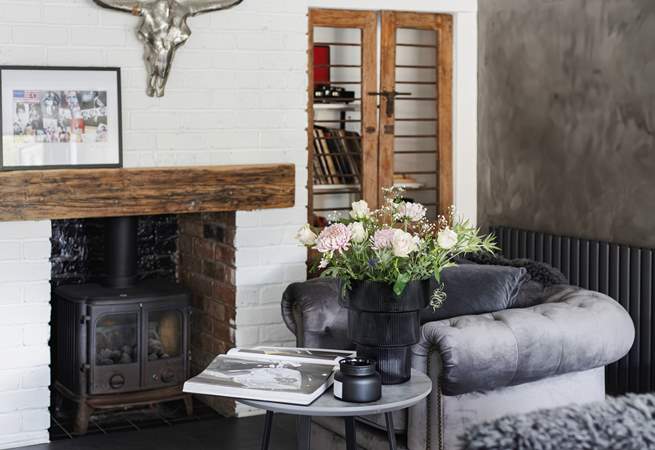 Painted brickwork in black and white throughout the property adds a contemporary twist.