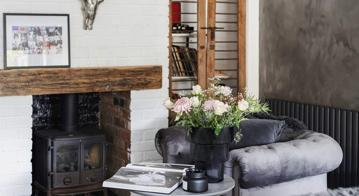 Painted brickwork in black and white throughout the property adds a contemporary twist.