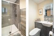 Attractive en suite shower in both bedrooms.