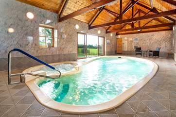 Your own private heated pool awaits with resistance jets for swimming exercise and a jacuzzi. Perfect holiday bliss.