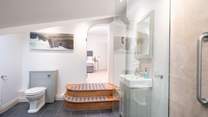 Spacious en suite shower-room. 