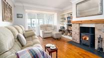 Enjoy the glow of the fire whilst watching your favourite film.