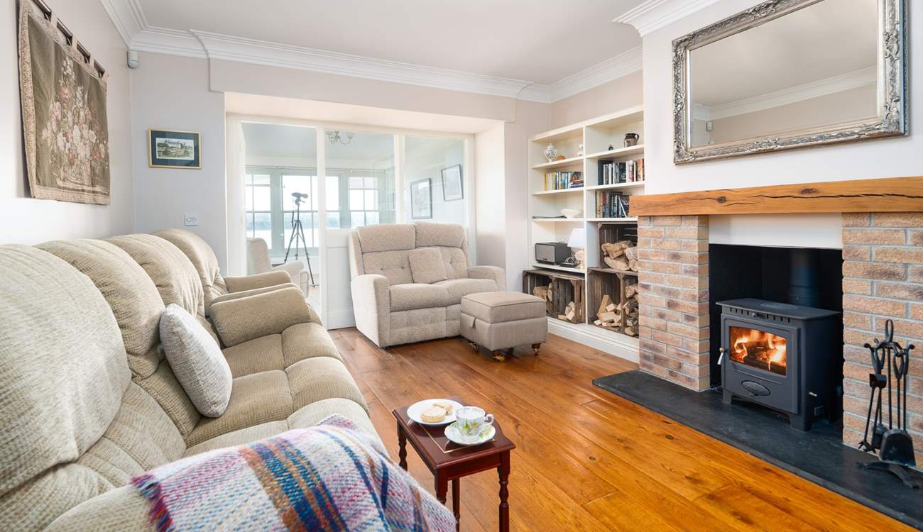 Enjoy the glow of the fire whilst watching your favourite film.