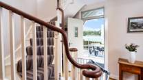 Step straight into the hot tub and relax. 