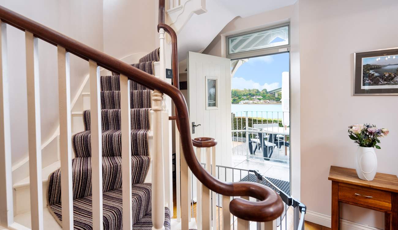 Step straight into the hot tub and relax. 