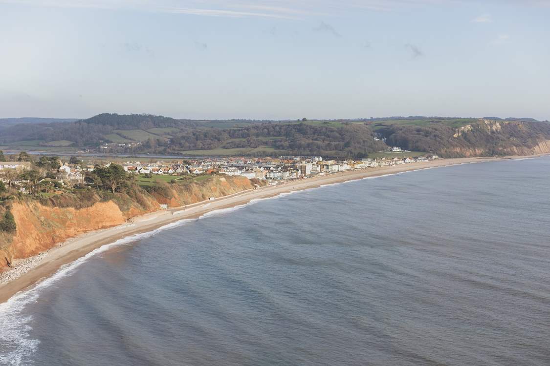 Seaton Beach offers this vast stretch of beach and coastline.