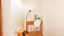 The writing nook in bedroom three.