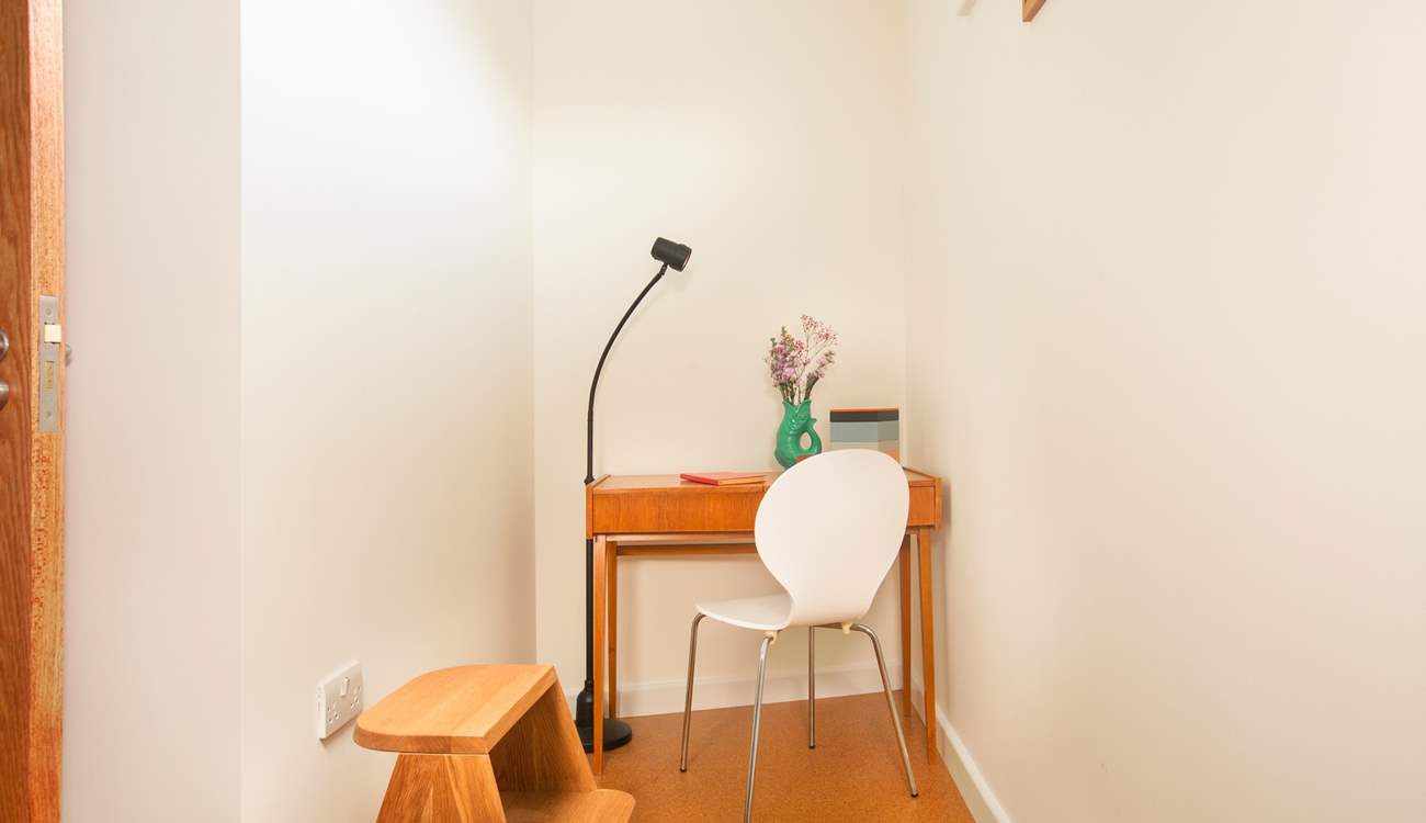 The writing nook in bedroom three.