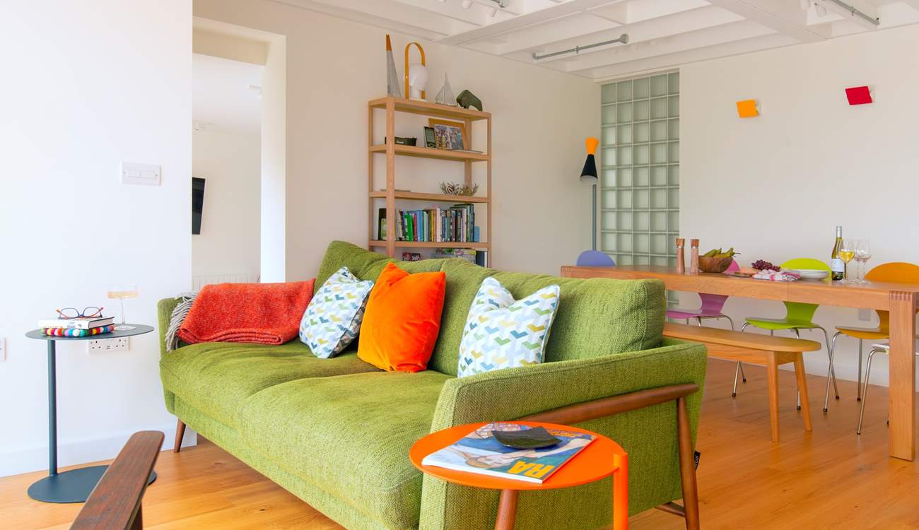 Grab a seat on the sofa to chat as a family.