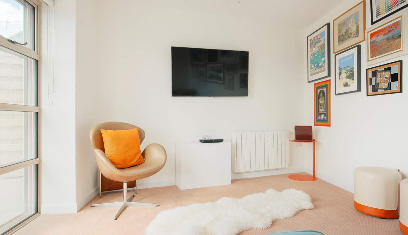 The snug with Smart TV.