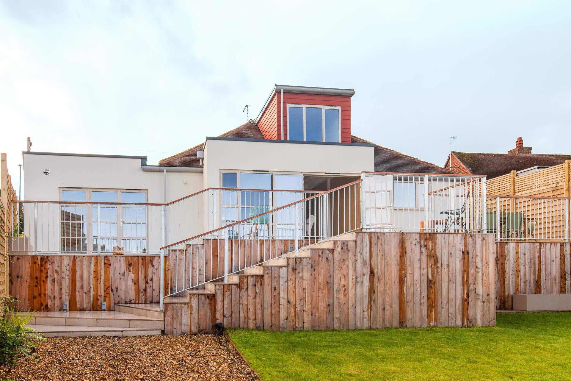 Halland Rise leading to the enclosed garden area. Perfectly dog friendly.