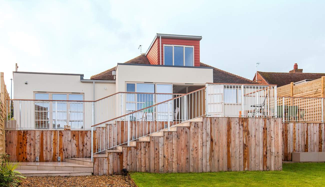 Halland Rise leading to the enclosed garden area. Perfectly dog friendly.