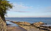 Footpath along the waters edge at Seaview with view of Portsmouth in the distance. - Thumbnail Image