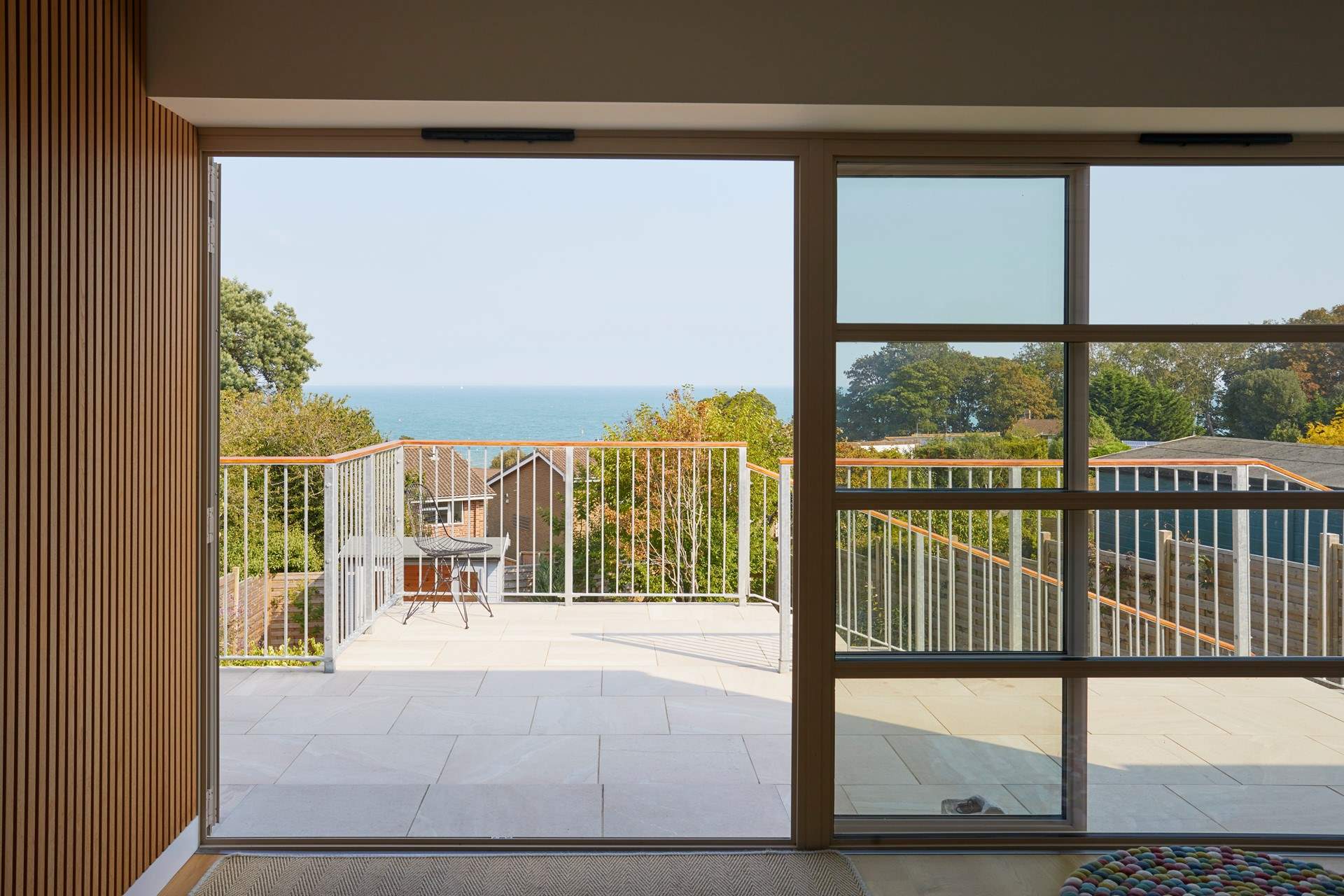 The view towards the balcony and the Solent beyond.