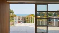The view towards the balcony and the Solent beyond.