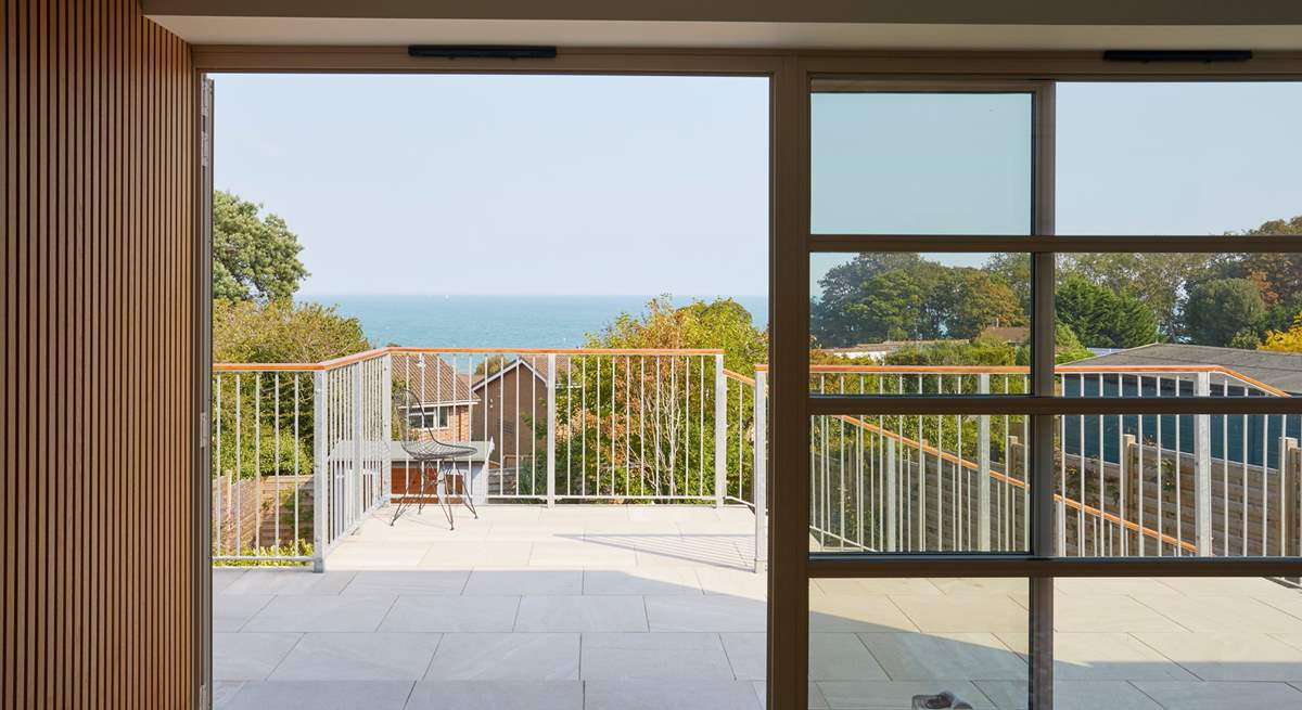 The view towards the balcony and the Solent beyond.