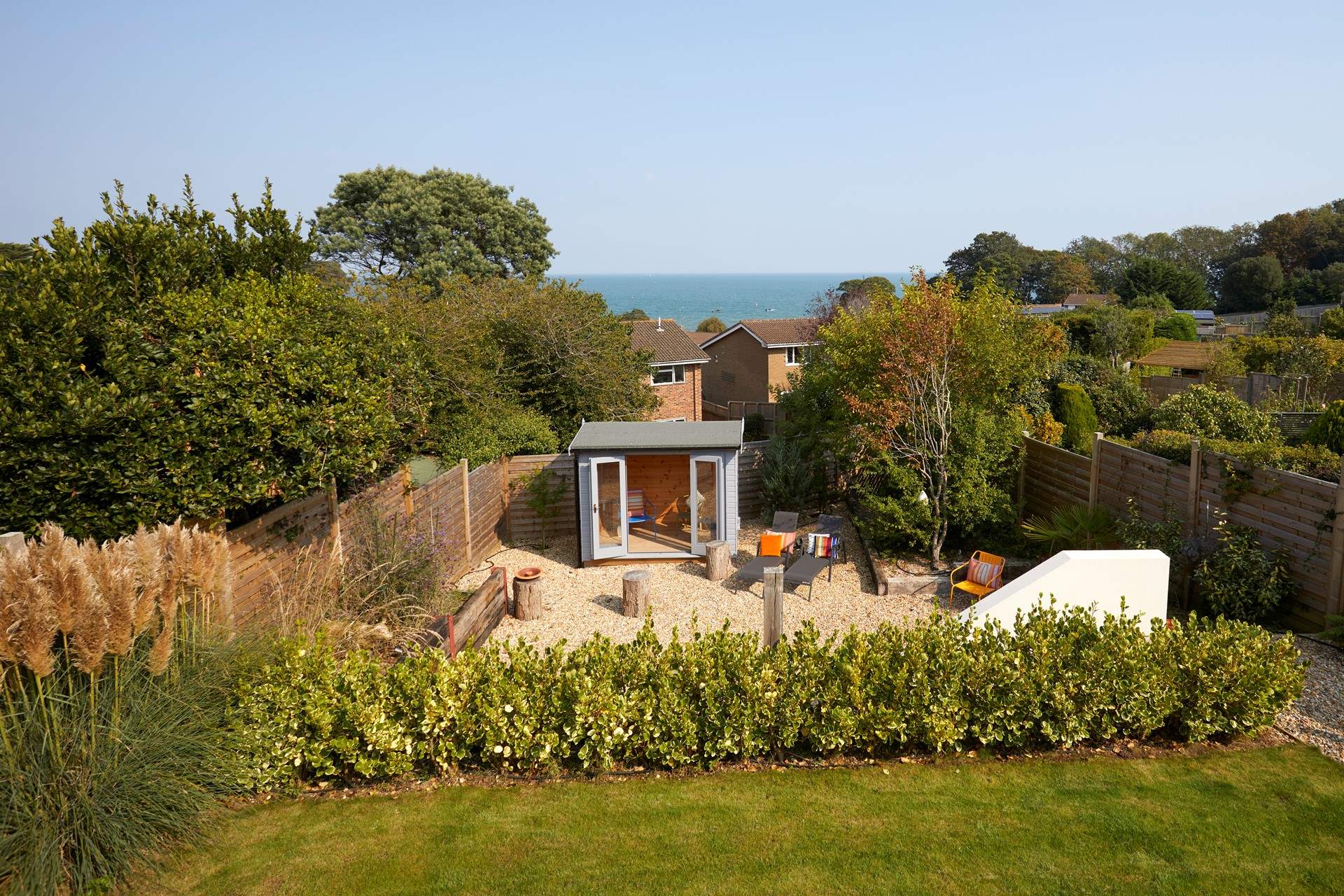 The garden and summer-house, a lovely space for all the family.