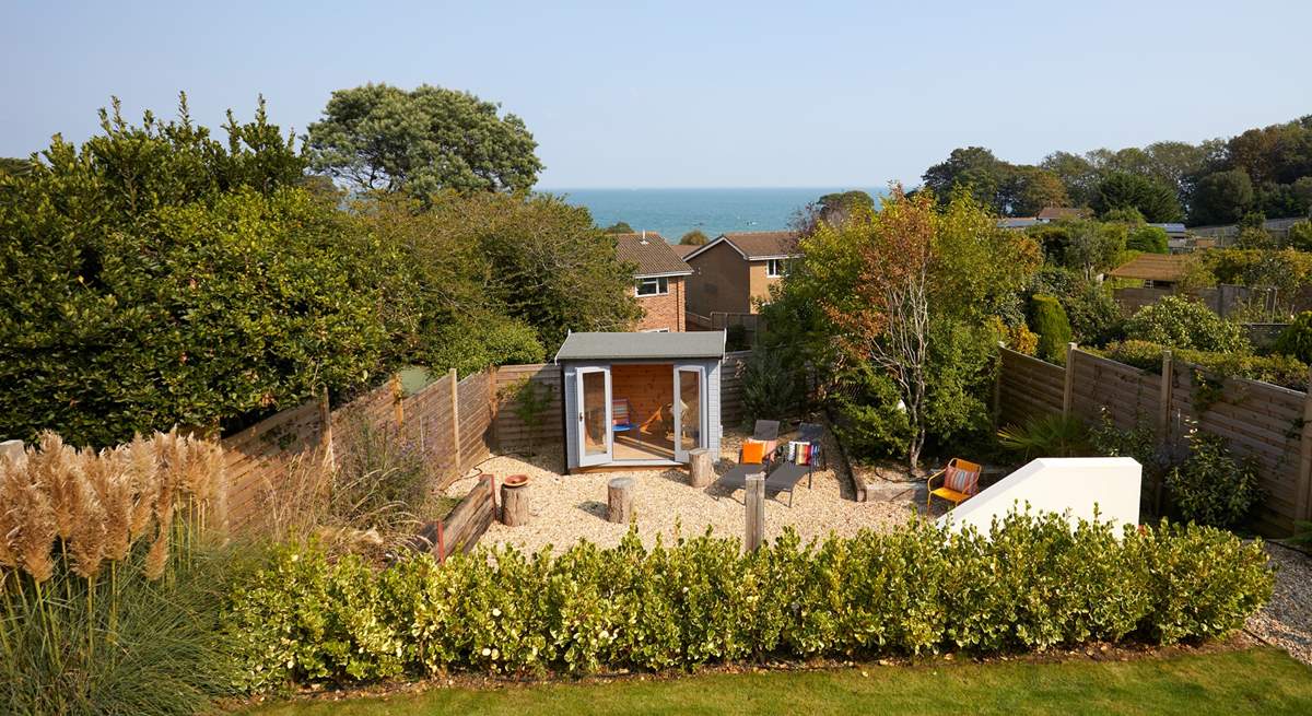 The garden and summer-house, a lovely space for all the family.