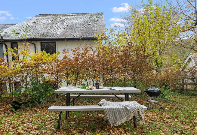 Dining al fresco in this delightful spot is a real treat.