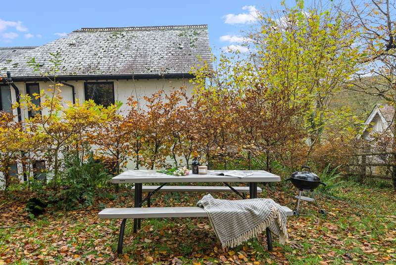 Dining al fresco in this delightful spot is a real treat.