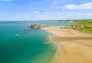 The glorious sands of Bantham and Bigbury Beach, lead over to the rather famous Burgh Island.