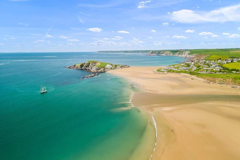 The glorious sands of Bantham and Bigbury Beach, lead over to the rather famous Burgh Island.