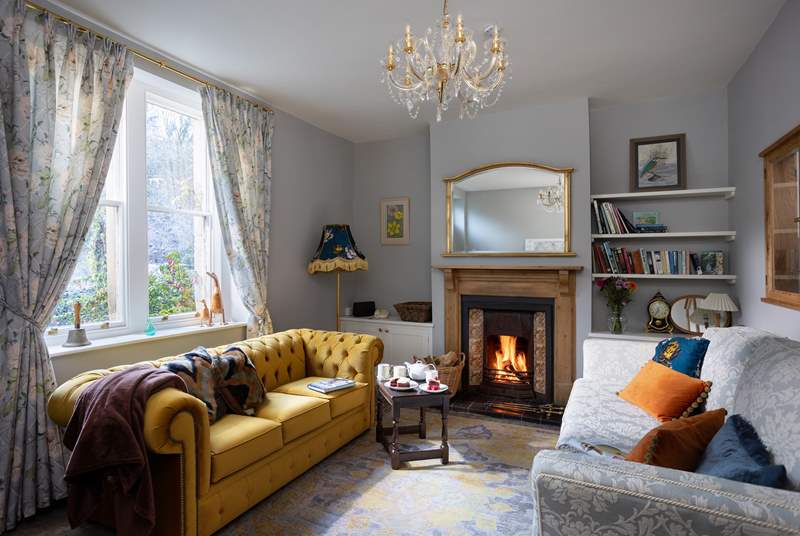 The cosy sitting-room is a lovely place to gather at the end of the day.