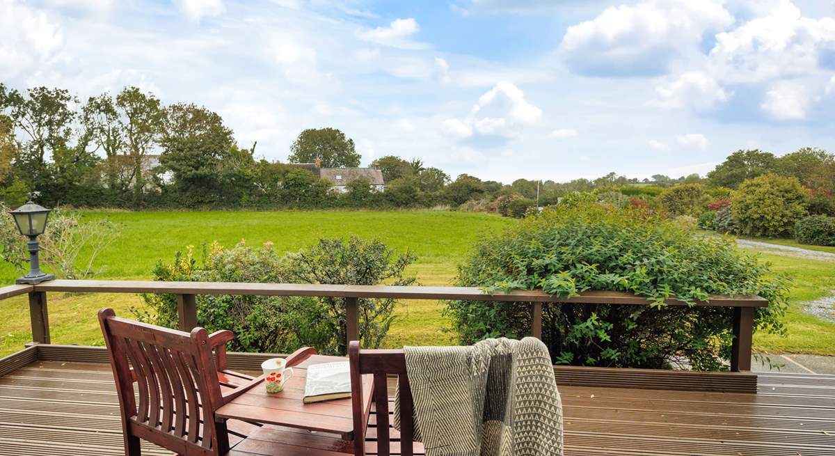 There's an idyllic decking area to the front of the house. A peaceful spot for a cup of tea and your favourite book.