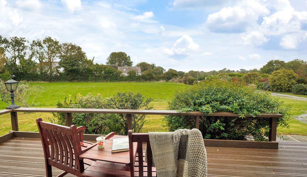 There's an idyllic decking area to the front of the house. A peaceful spot for a cup of tea and your favourite book.