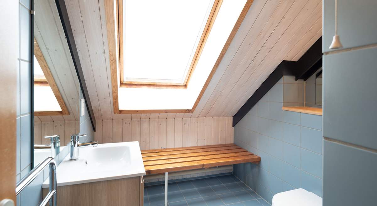 A shower-room with a sea view on the first floor. 