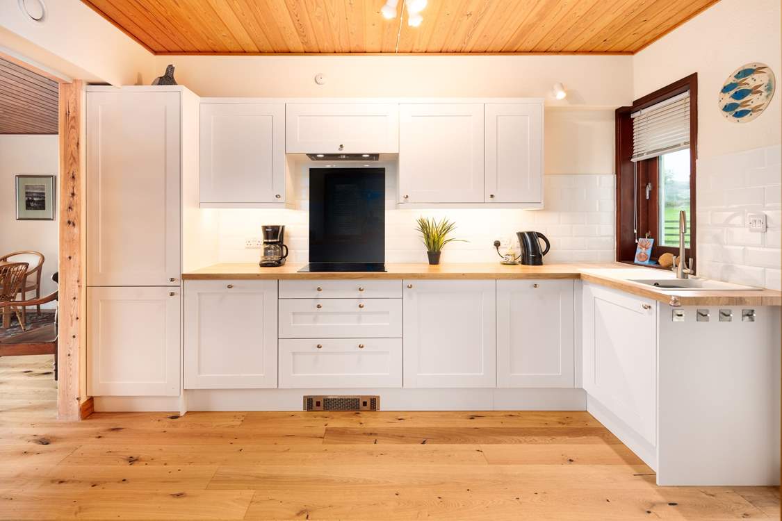 The large, airy kitchen has all the holiday chef needs.
