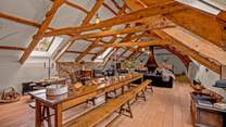 The open plan design of the barn allows you to eat, relax and play together in oodles of space.