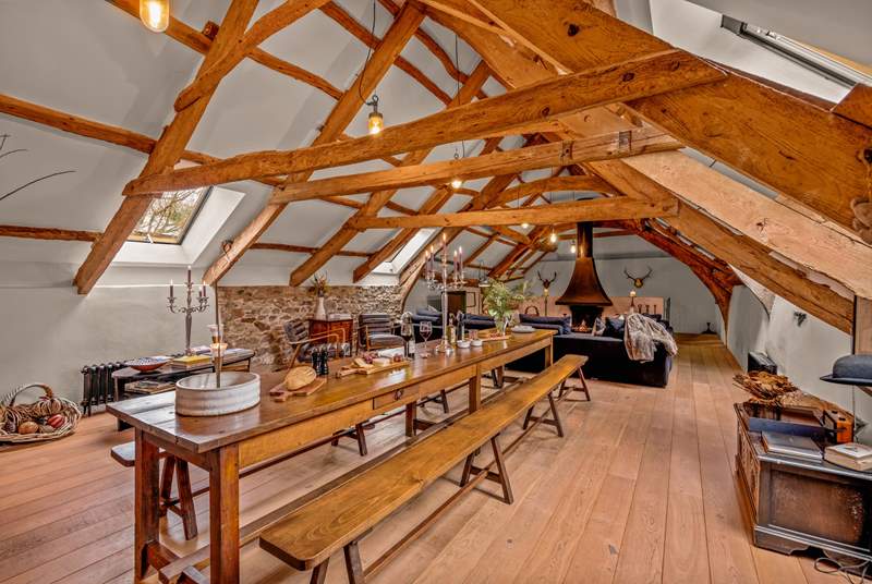The open plan design of the barn allows you to eat, relax and play together in oodles of space.