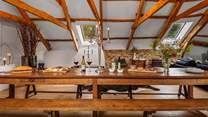 The banqueting table is perfect for serving up a feast.