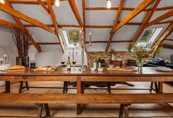 The banqueting table is perfect for serving up a feast.