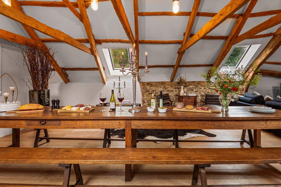 The banqueting table is perfect for serving up a feast.