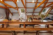 The banqueting table is perfect for serving up a feast.