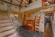 The bedrooms are all found on the ground floor.