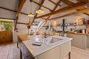 The stunning kitchen makes preparing any feast a pleasure.