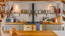 The kitchen is a chef's dream.