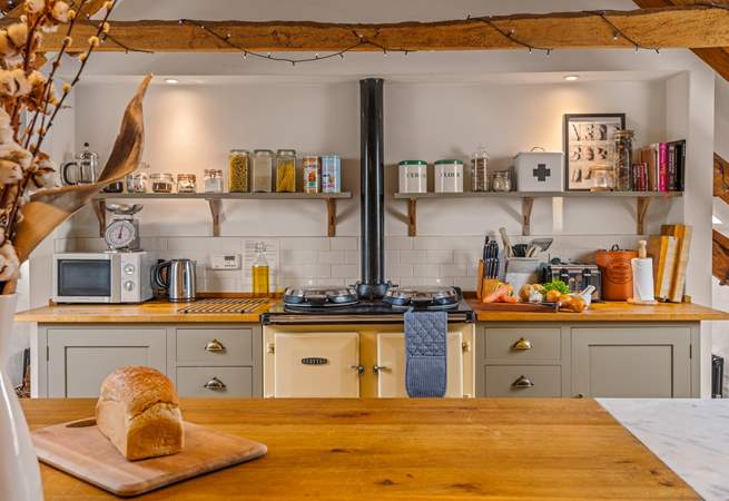 The kitchen is a chef's dream.