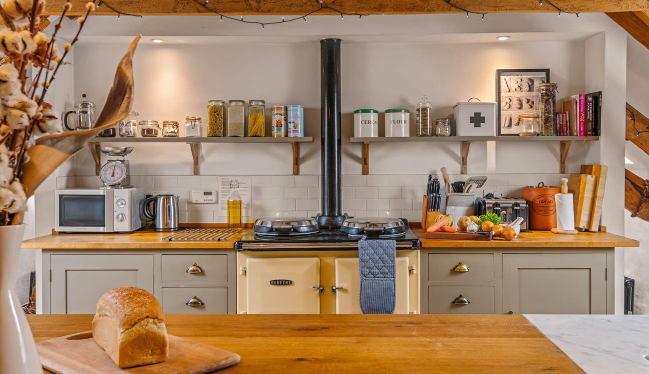 The kitchen is a chef's dream.