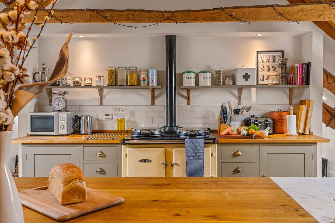 The kitchen is a chef's dream.