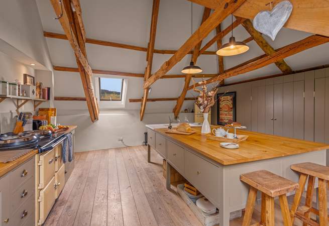 The kitchen also makes for a great communal space.