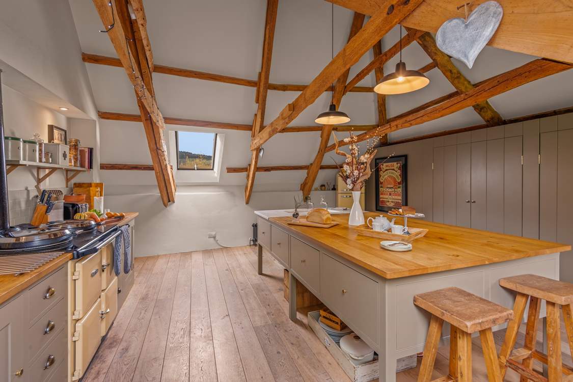 The kitchen also makes for a great communal space.