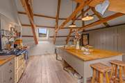 The kitchen also makes for a great communal space.