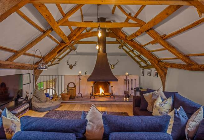 And relax in this beautiful living area. Cosying up in front of the fire on a winter's day is such bliss.