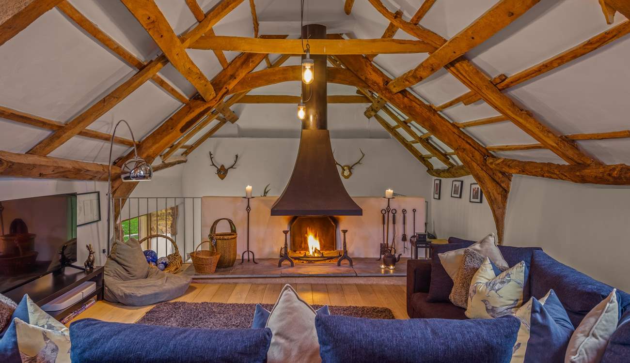 And relax in this beautiful living area. Cosying up in front of the fire on a winter's day is such bliss.